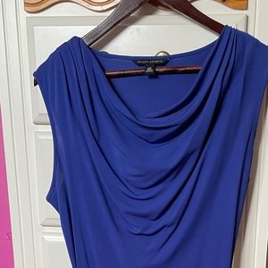Striking blue with lovely drooping neckline